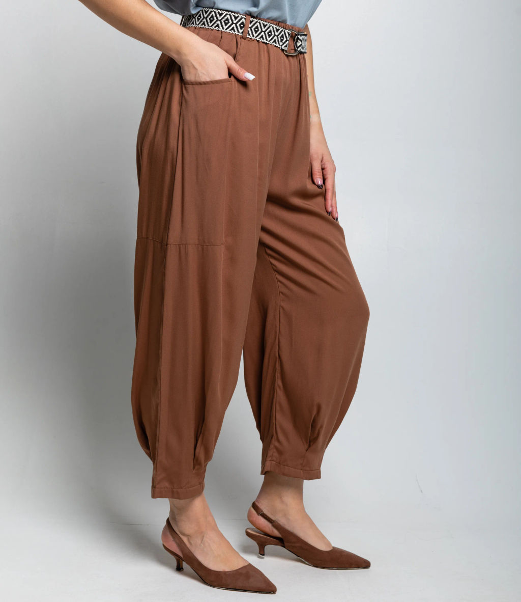 Брюки #ОКТ085008, коричневый - Dommod фото 3