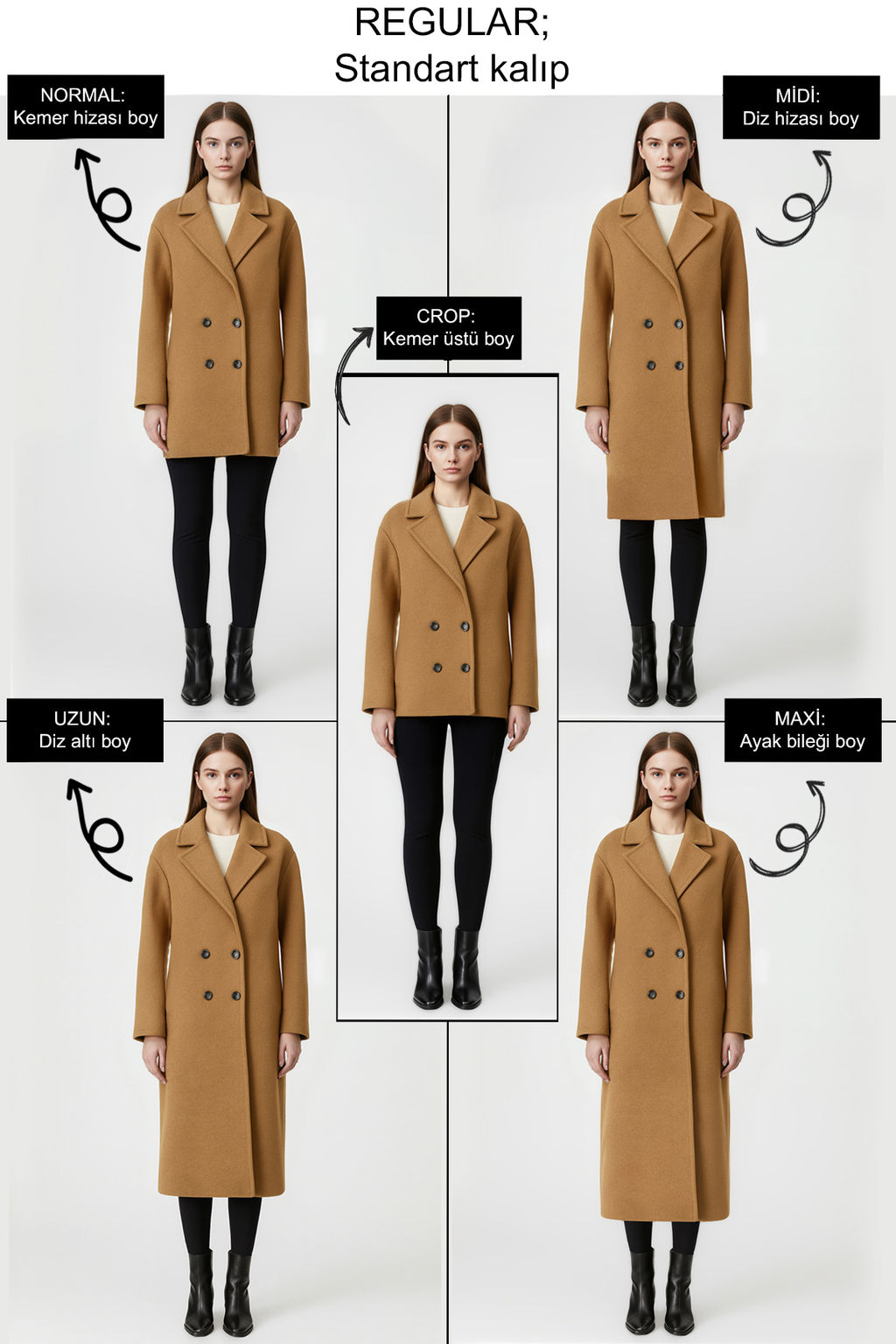 Siyah Oversize Yumusak Dokulu Kruvaze Uzun Kase Kaban TWOAW26KB00050 - Trendyolmilla фото 3