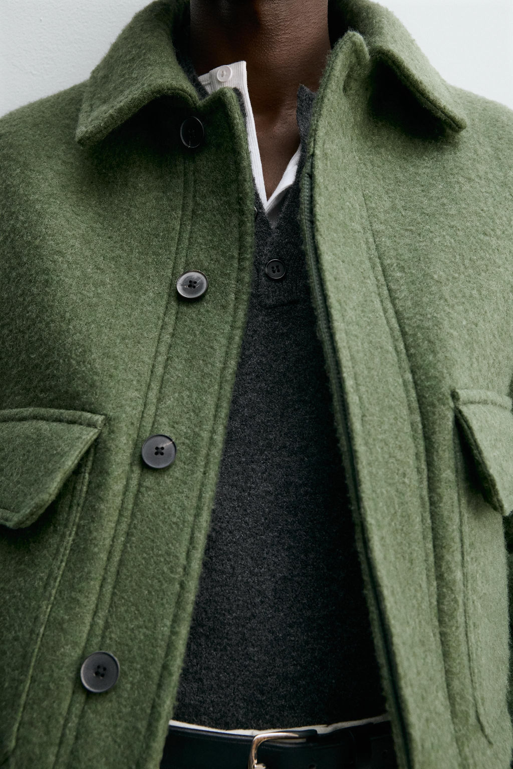 WOOL BLEND JACKET WITH POCKETS - Zara фото 5