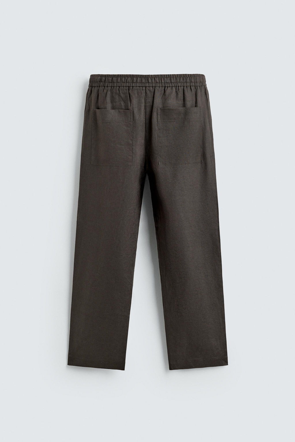 PANTAL?N RELAXED FIT 100% LINO / Verde oscuro - Zara фото 8
