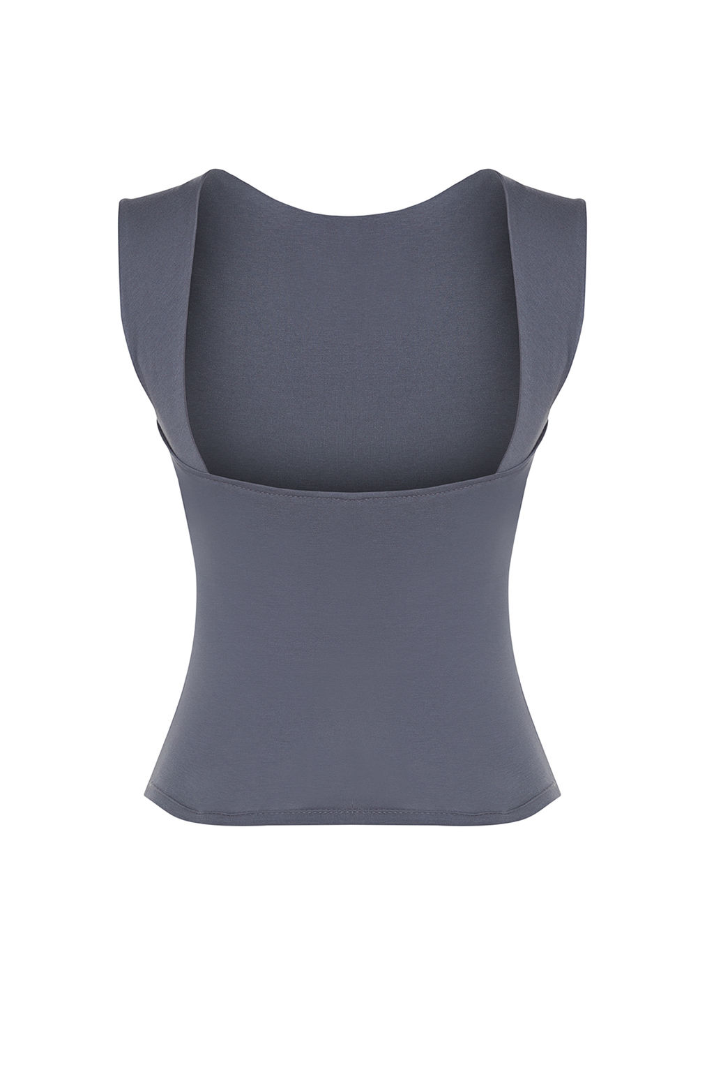 Trendyolmilla Siyah S?rt Dekolteli Fitted Regular Boy Pamuklu Esnek Orme Bluz TWOSS24BZ00031 фото 8