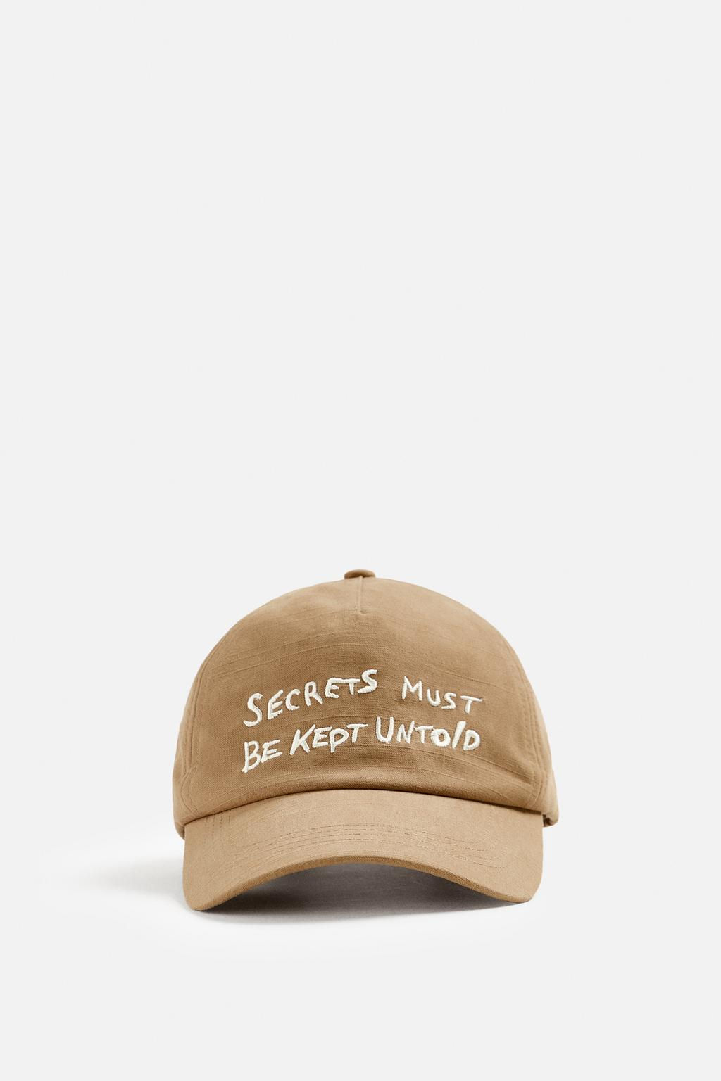 CAP WITH EMBROIDERED SLOGAN - Zara фото 6