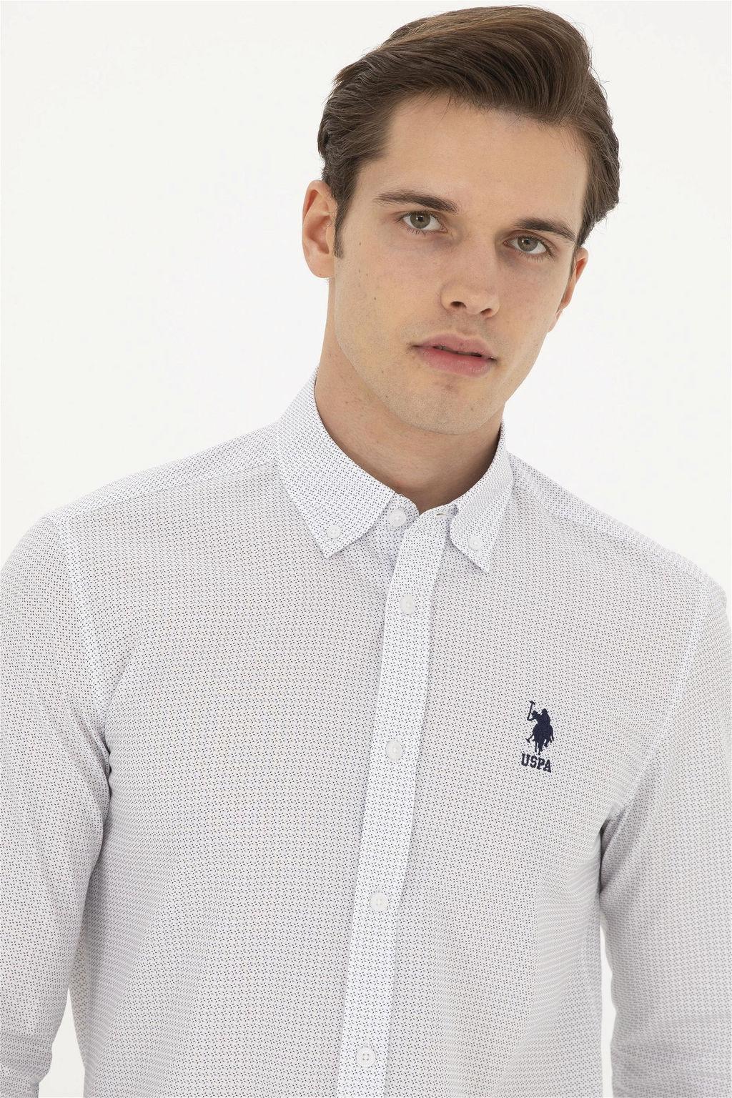 Мужская темно-синяя рубашка с длинным рукавом - U.s. polo assn фото 2
