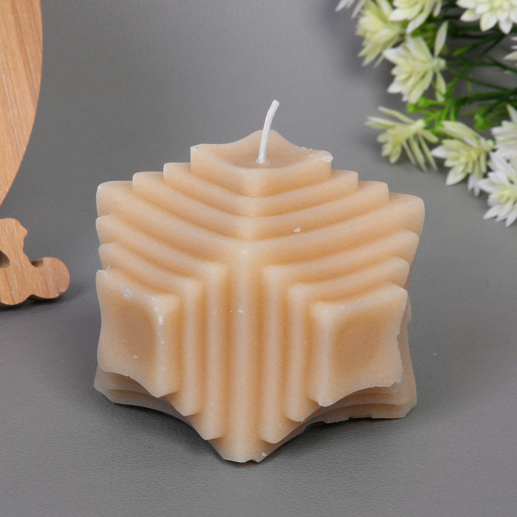 Свеча "Геометрия" 7.5*7.5, Какао