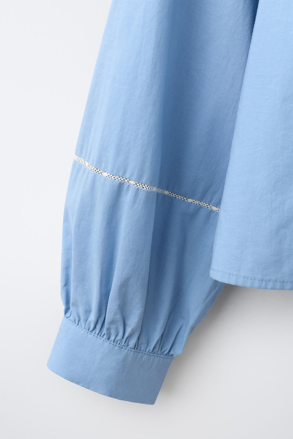 CAMISA ROM?NTICA BORDADOS / Azul claro - Zara фото 6