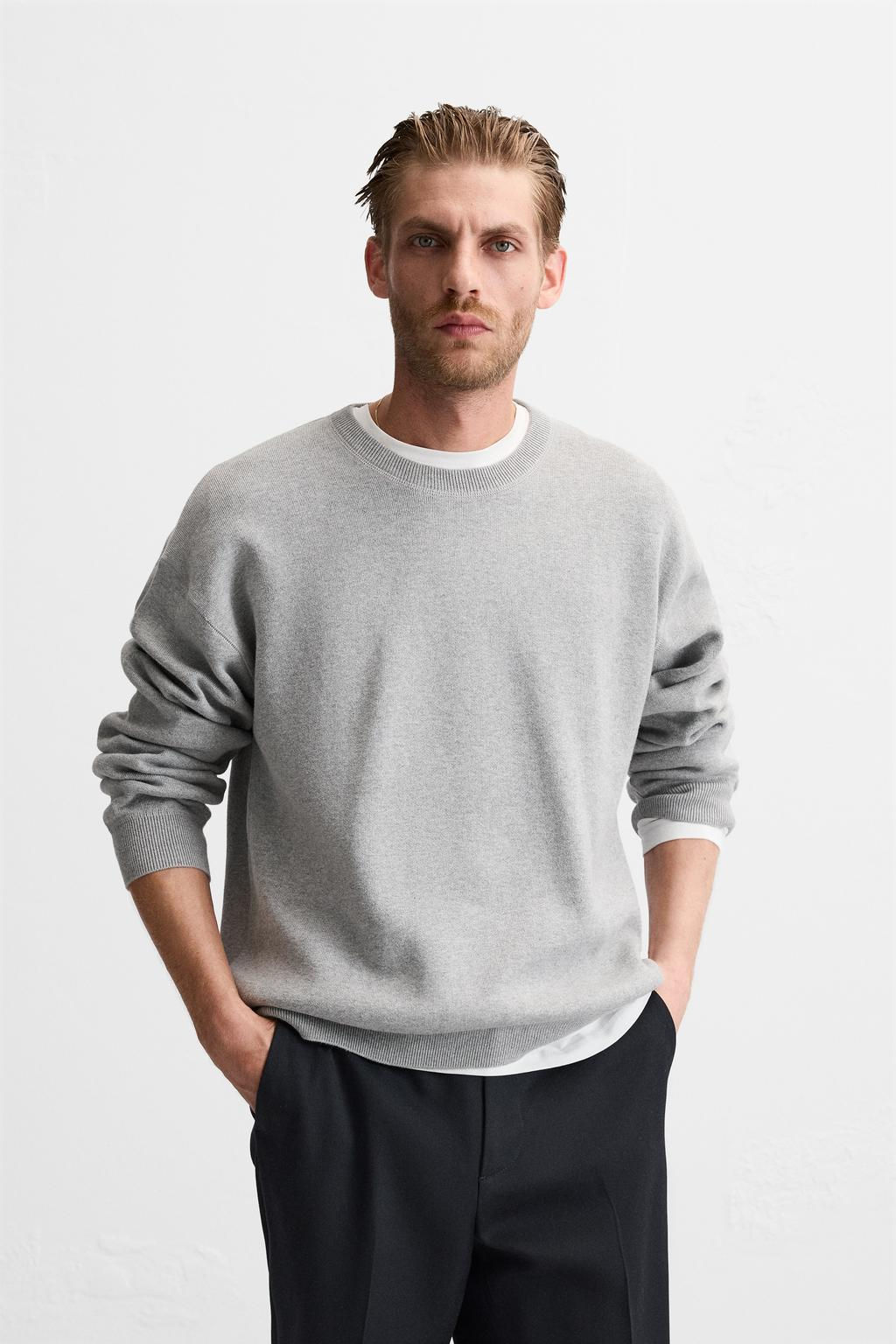 TEXTURED COTTON SWEATER - Zara фото 10
