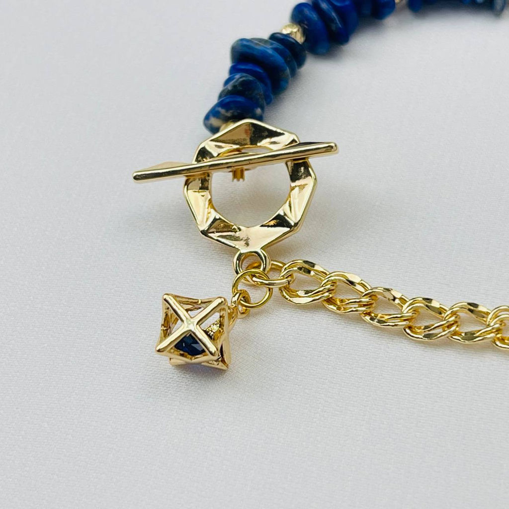 Браслет из Лазурита с цепочкой 17,5 см