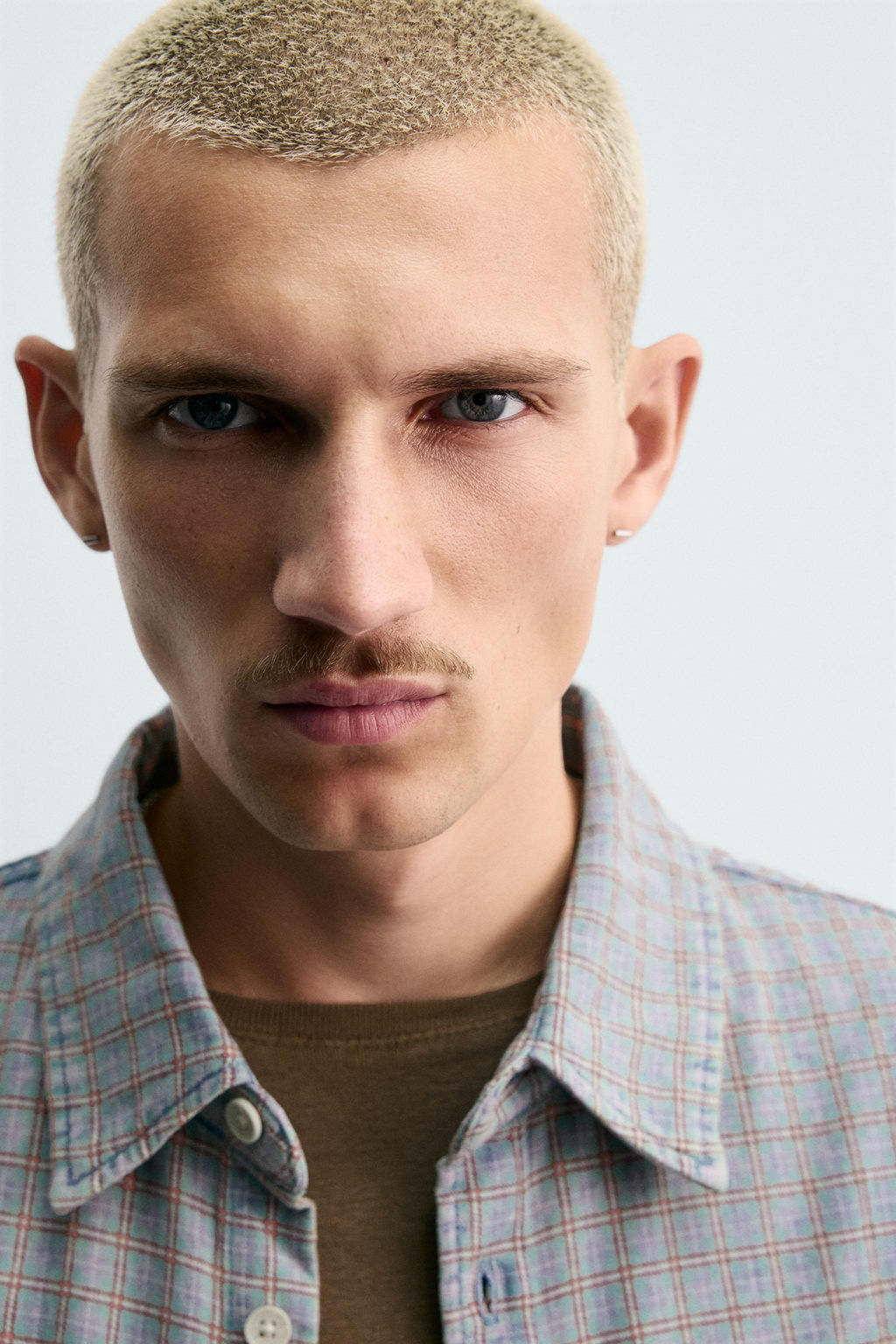 CHECK TEXTURED OVERSHIRT