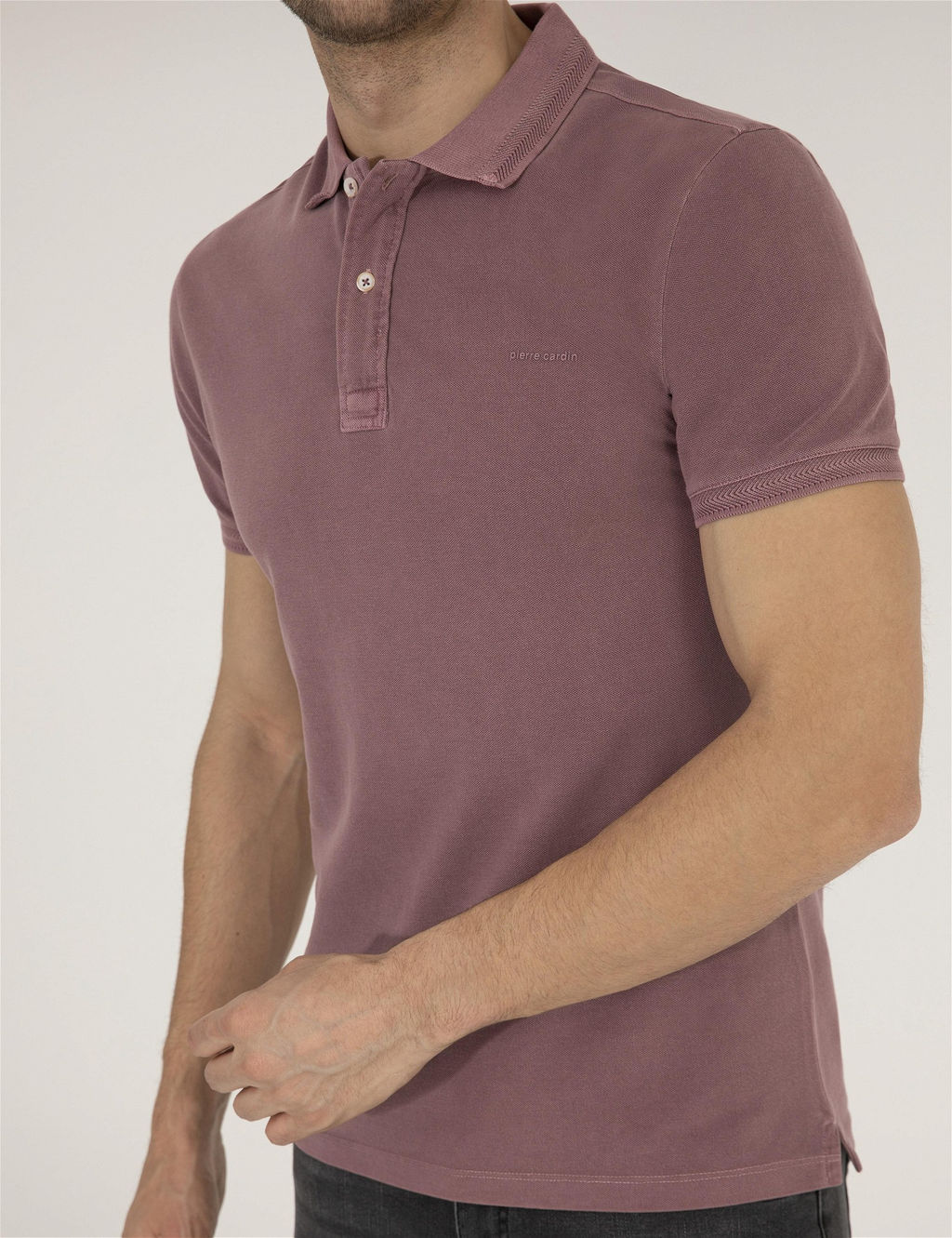 Pembe Dokulu Slim Fit Polo Yaka Ti__rt - Pierre cardin фото 6