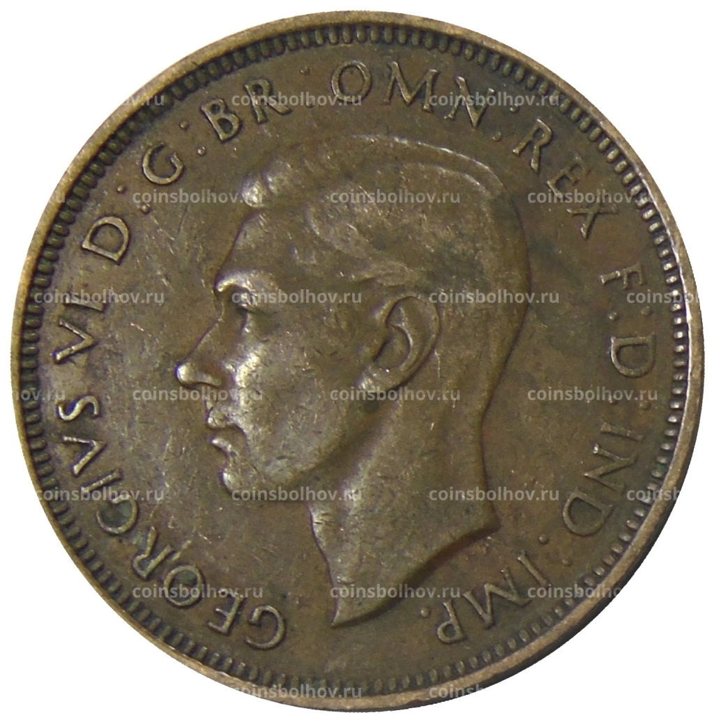 1/2 пенни 1938 года Австралия