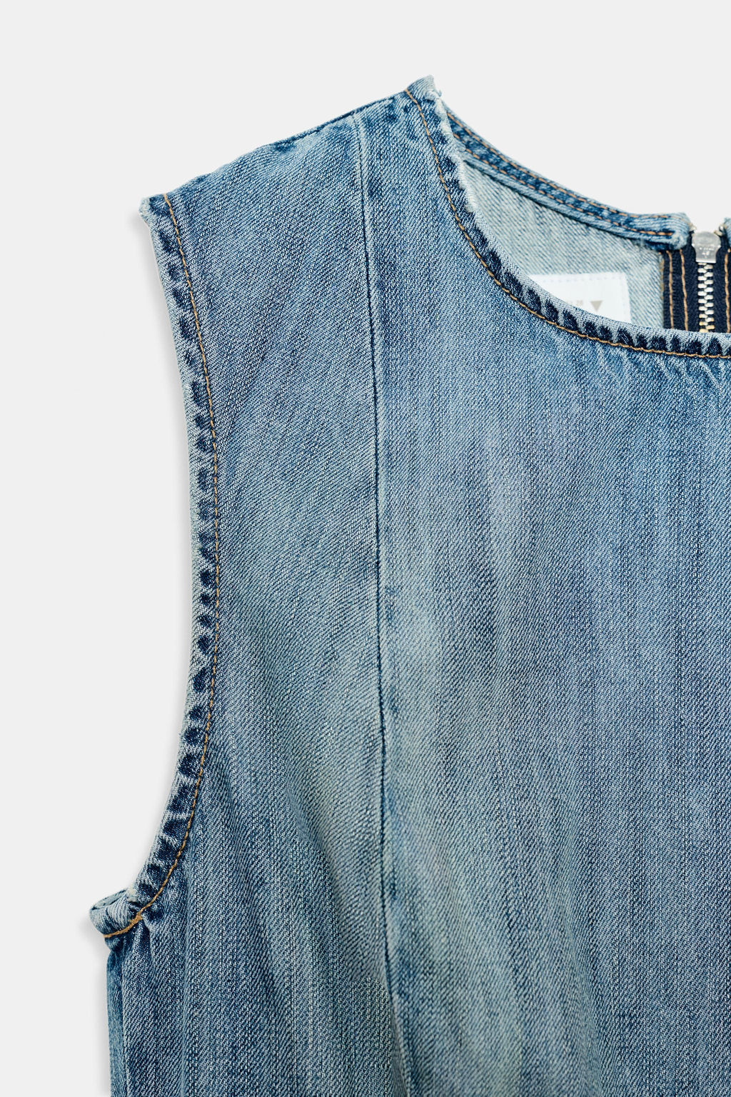 VESTIDO DENIM TRF ASIM?TRICO / Azul - Zara фото 6