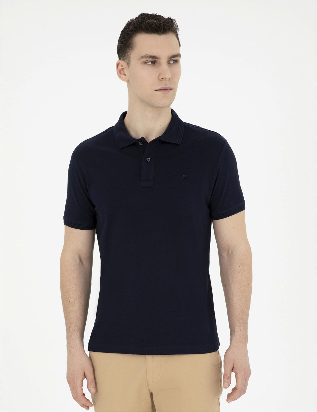 Lacivert Slim Fit Basic Ti__rt