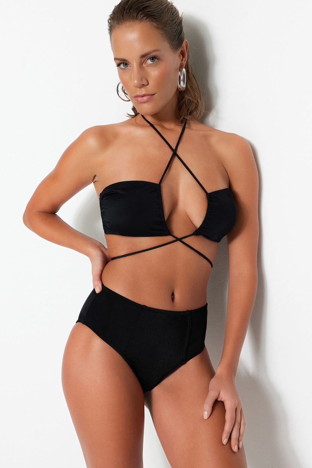 Siyah Y_ksek Bel Hipster Bikini Alt_ TBESS21BA0387 - Trendyolmilla фото 2