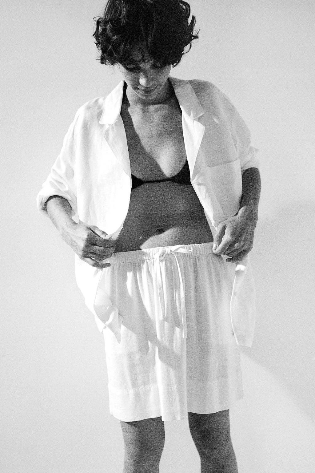 Minifalda en mezcla de lino - H&m фото 3