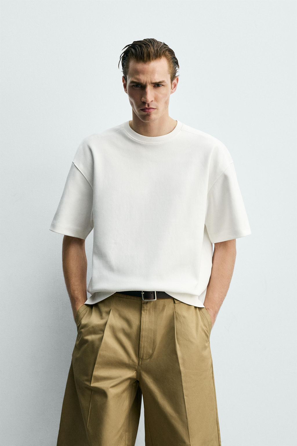 SUDADERAI NTERLOCK RELAXED FIT / Blanco - Zara фото 2