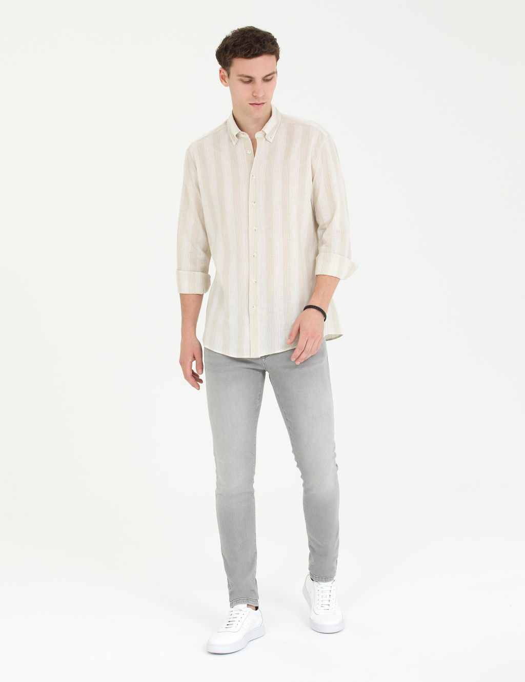 Bej Regular Fit Uzun Kollu G_mlek - Pierre cardin фото 4