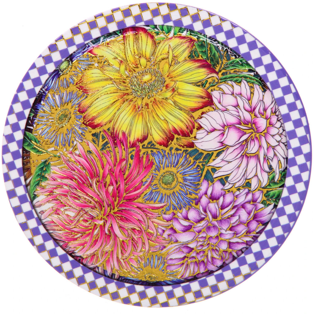 Подставка керамическая 18 см "Яркие цветы"