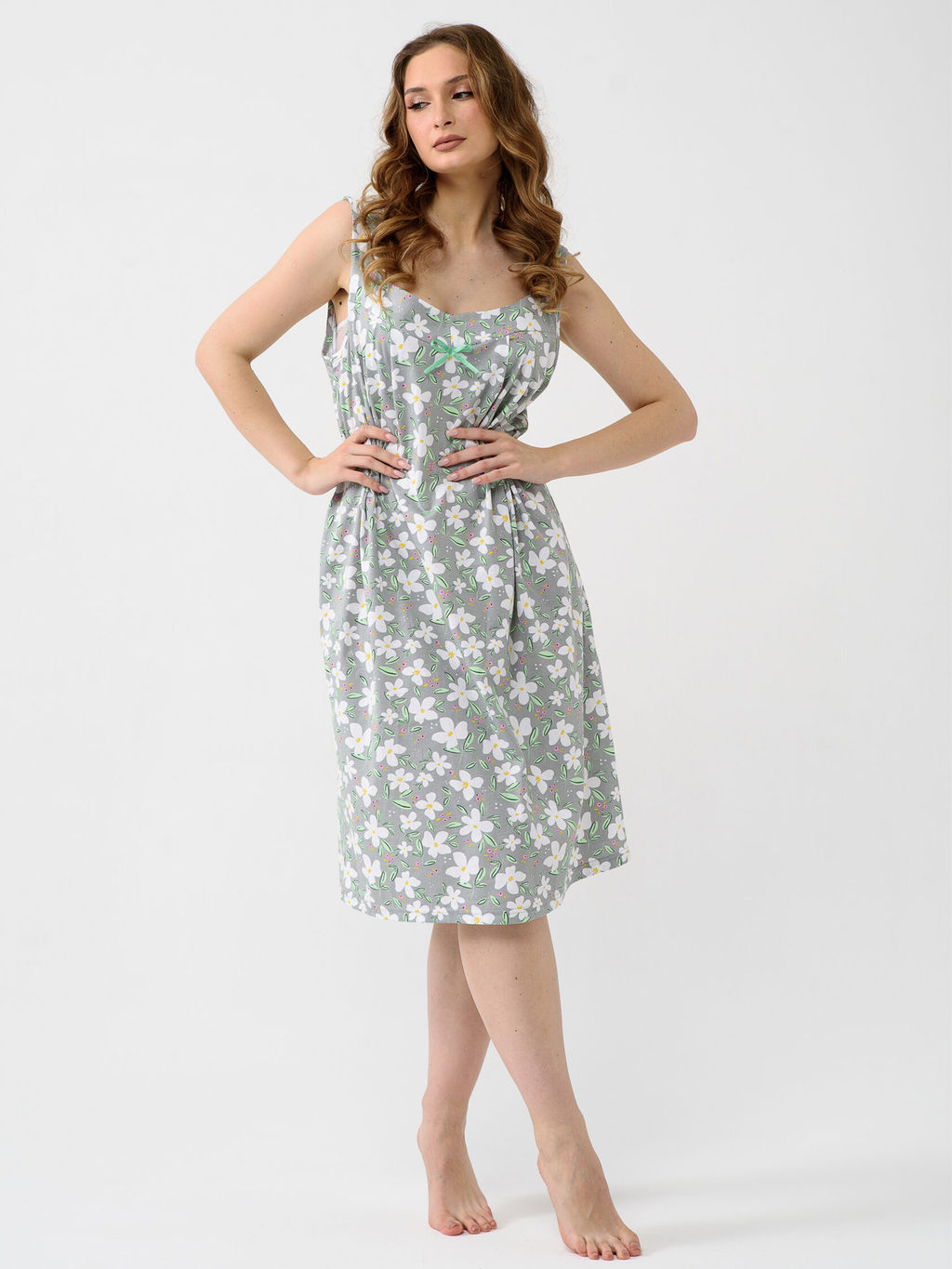 Сорочка 100% хлопок Полянка (бретель) - Оптима фото 3