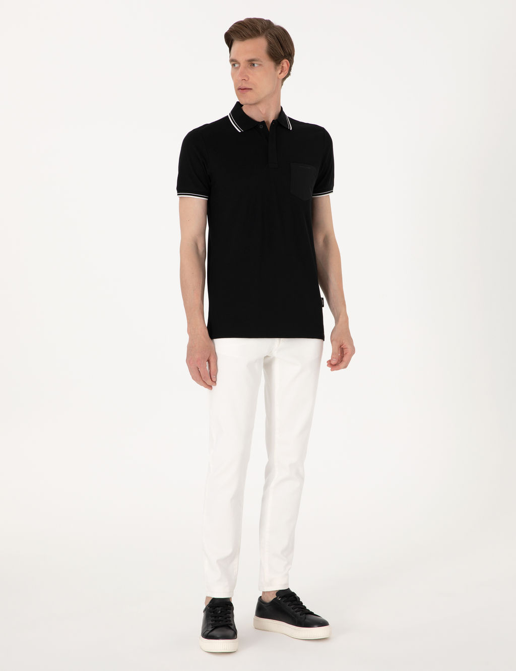 Ekru Slim Fit Jean Pantolon