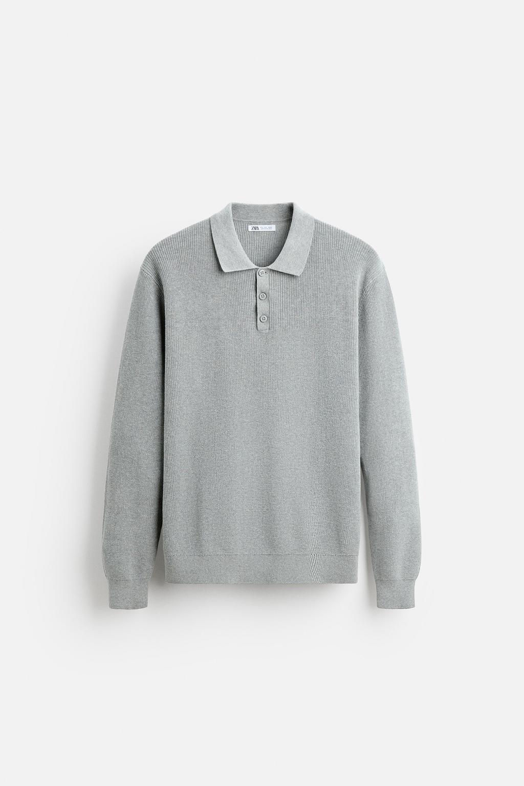 PURL KNIT POLO SHIRT - Zara фото 6