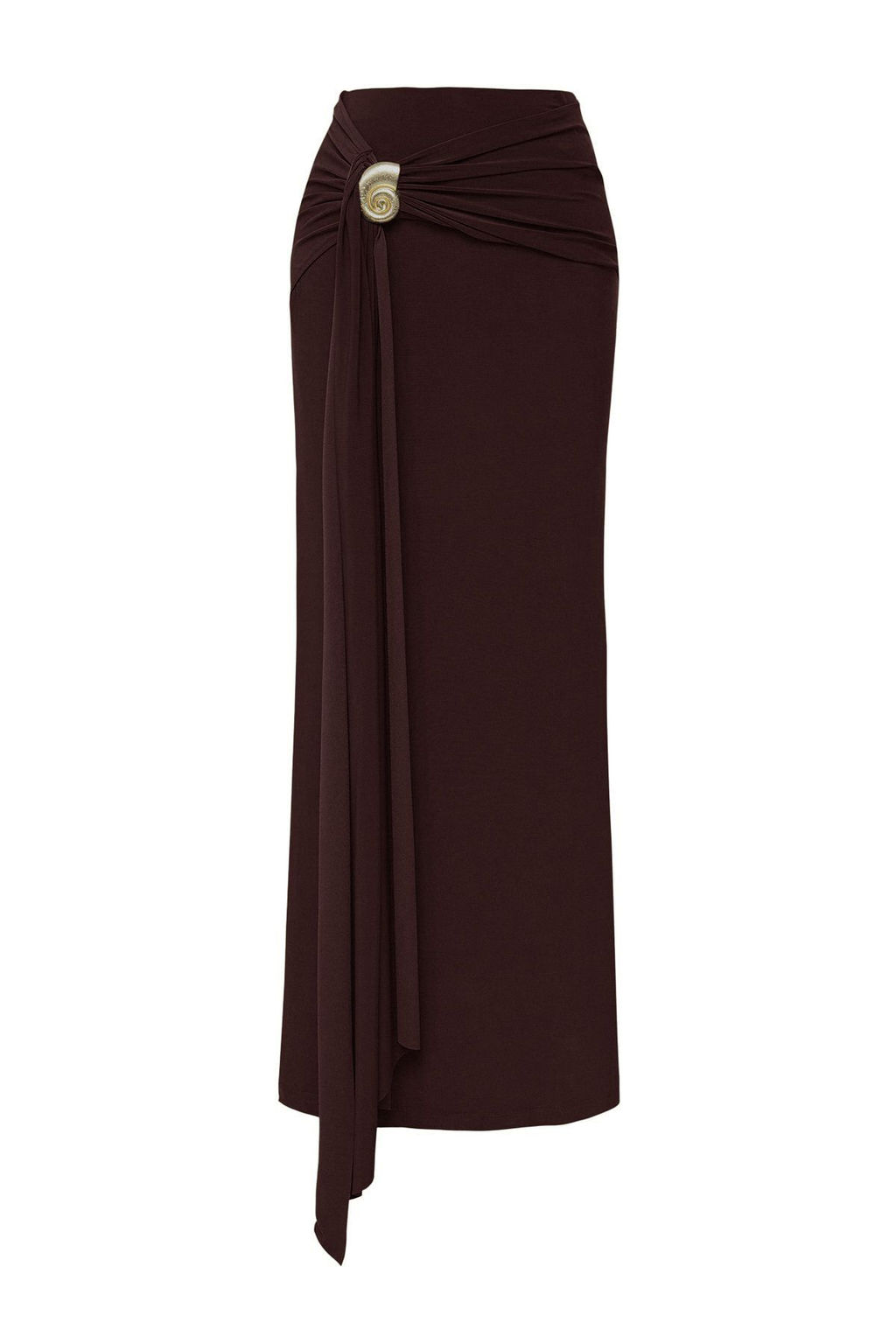 Limited Edition Kahverengi Vucuda Oturan Aksesuar Detayl? Orme Uzun Etek TPRSS25ET00004