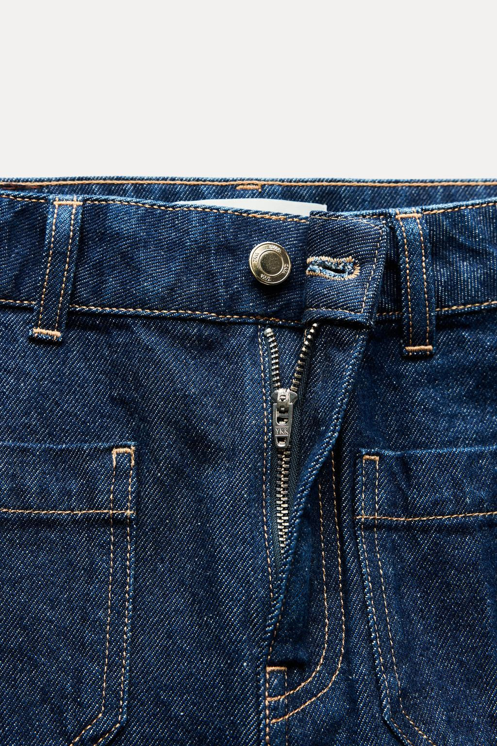 Z1975 WIDE-LEG HIGH-WAIST CROPPED JEANS - Zara фото 7