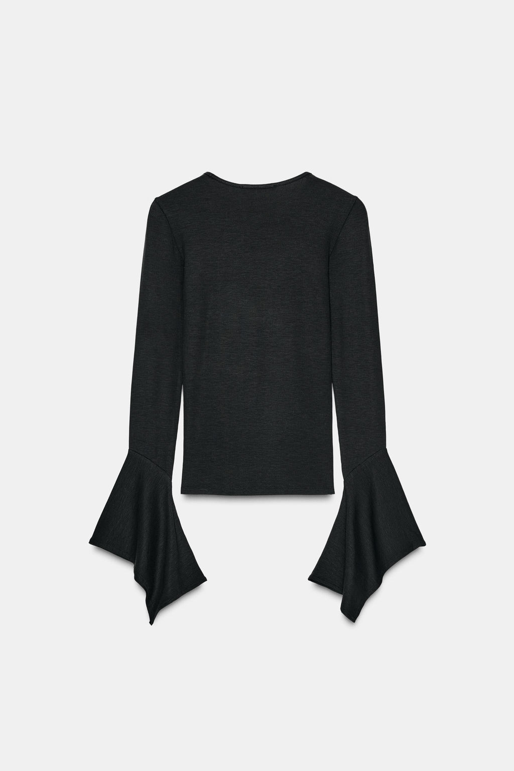 T-SHIRT WITH RUFFLE SLEEVES - Zara фото 7