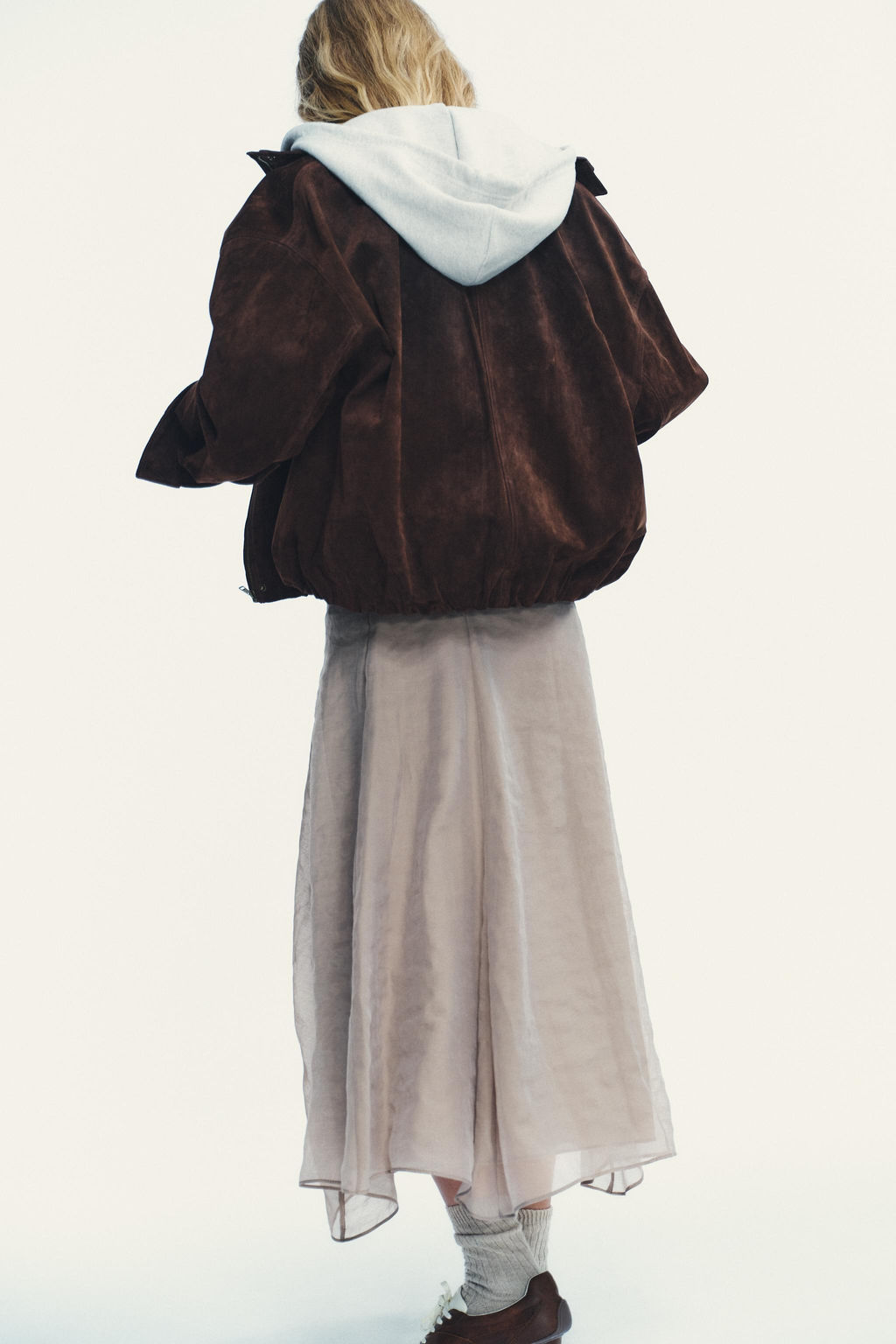DOUBLE LAYER MIDI SKIRT - Zara фото 5