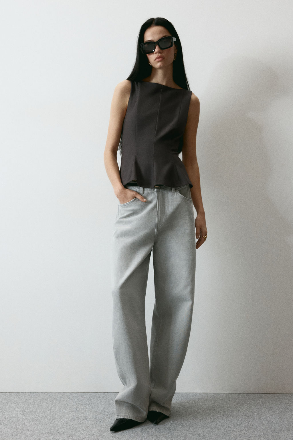Top sastre con peplum - H&m фото 6