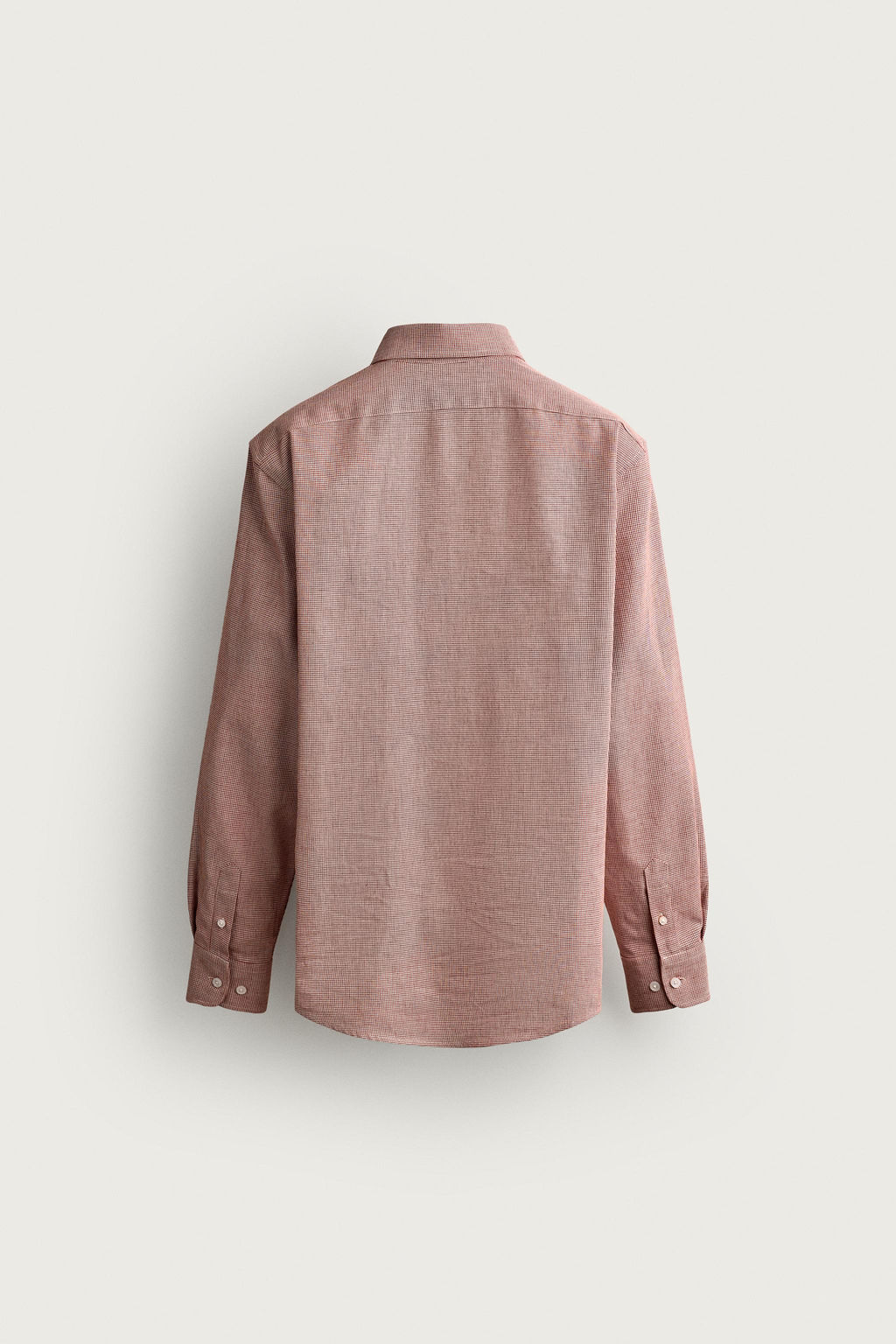 CAMISA REGULAR FIT PATA DE GALLO / Blanco / Rojo - Zara фото 7