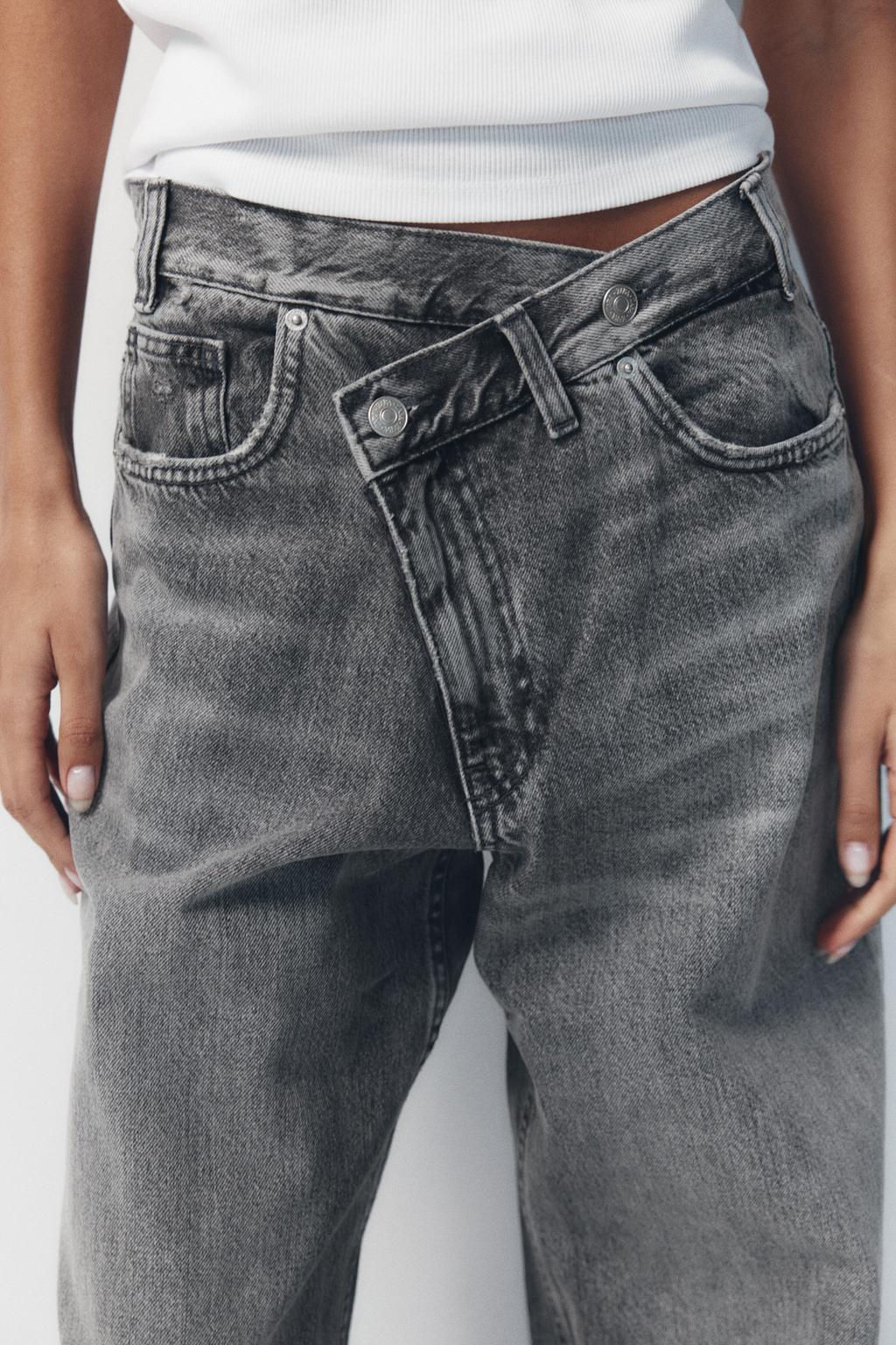 TRF MID-WAIST CROSSOVER BAGGY JEANS - Zara фото 2