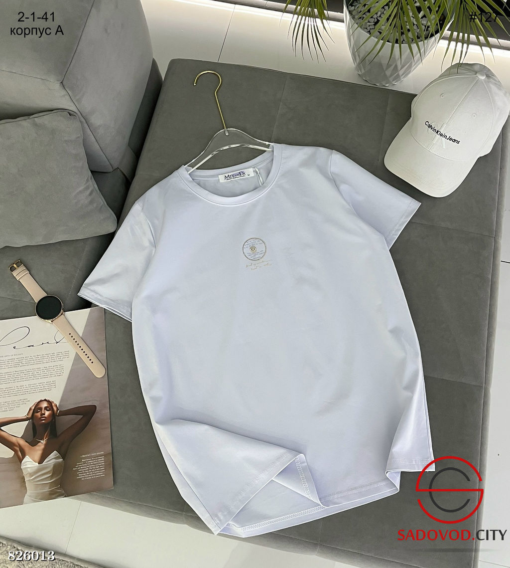 Футболка женская однотонная