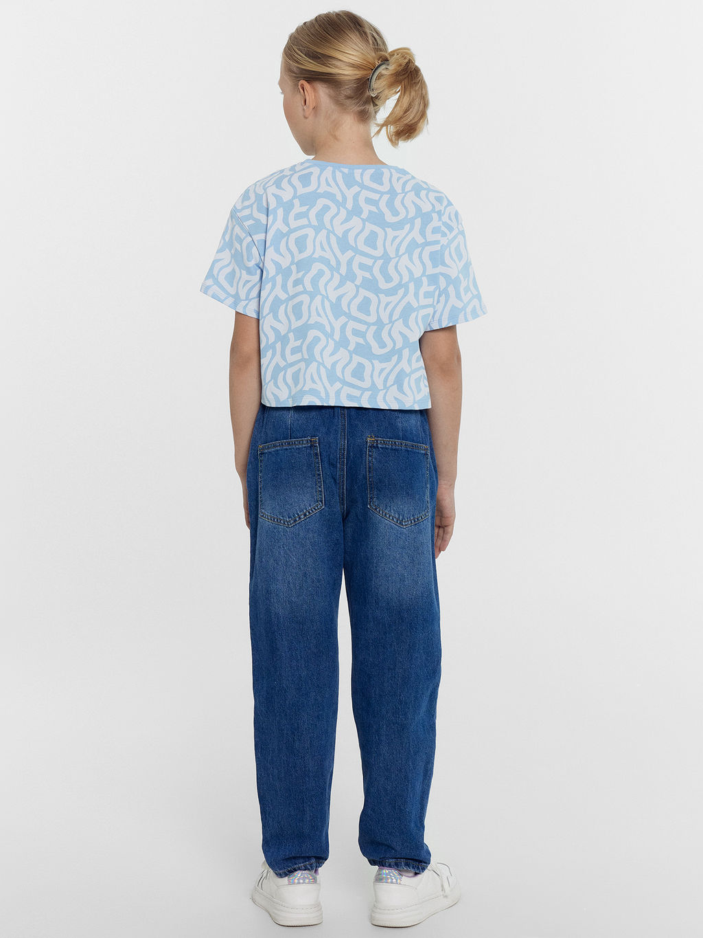 Футболка для девочек в голубом цвете с принтом - Mark formelle фото 5