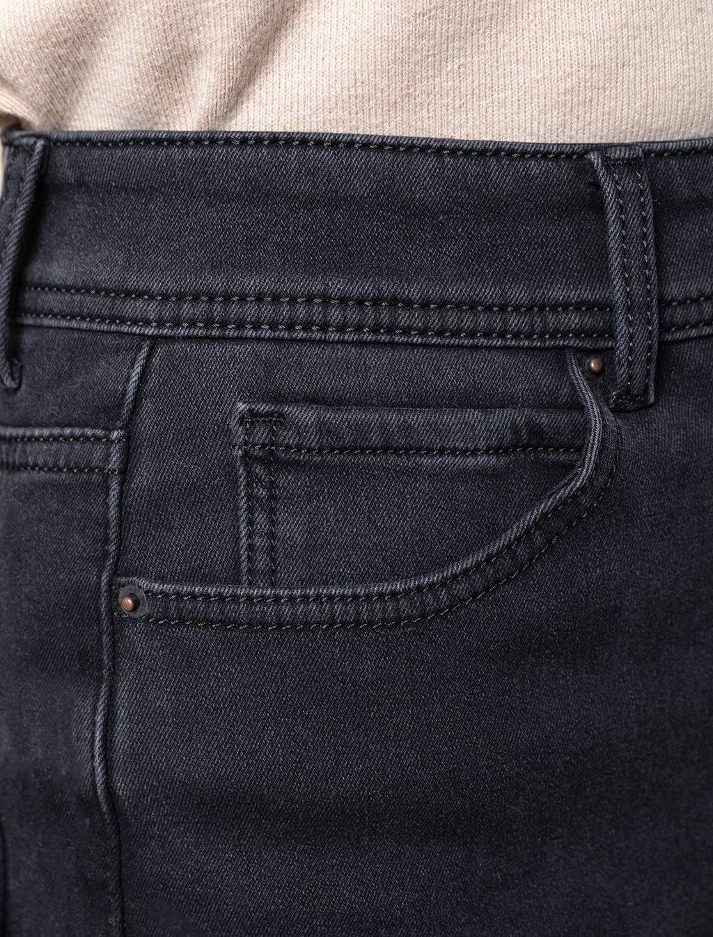 VILATTE / Джинсы mom-fit на ФЛИСЕ с эластаном  фото 11