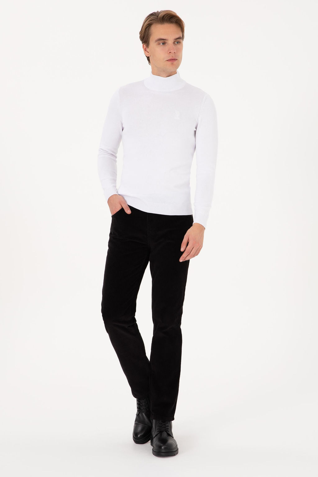 Erkek Beyaz Basic Kazak - U.s. polo assn фото 4