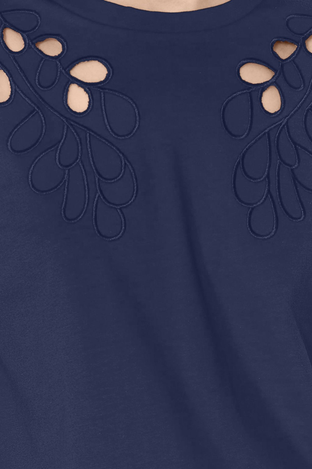 TRENDYOLMILLA Siyah Brode Nak?sl? Basic/Regular Kal?p Orme T-Shirt TWOSS24TS00069  фото 3