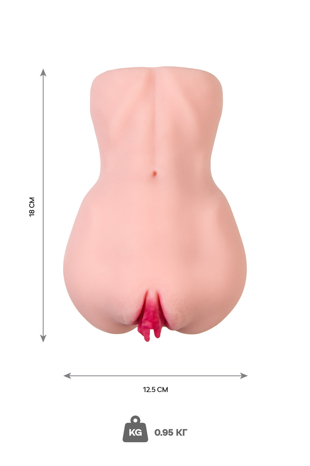 Мастурбатор реалистичный с двойным слоем KOKOS EDITION 003 MARIA, TPR, телесный, 18 см
