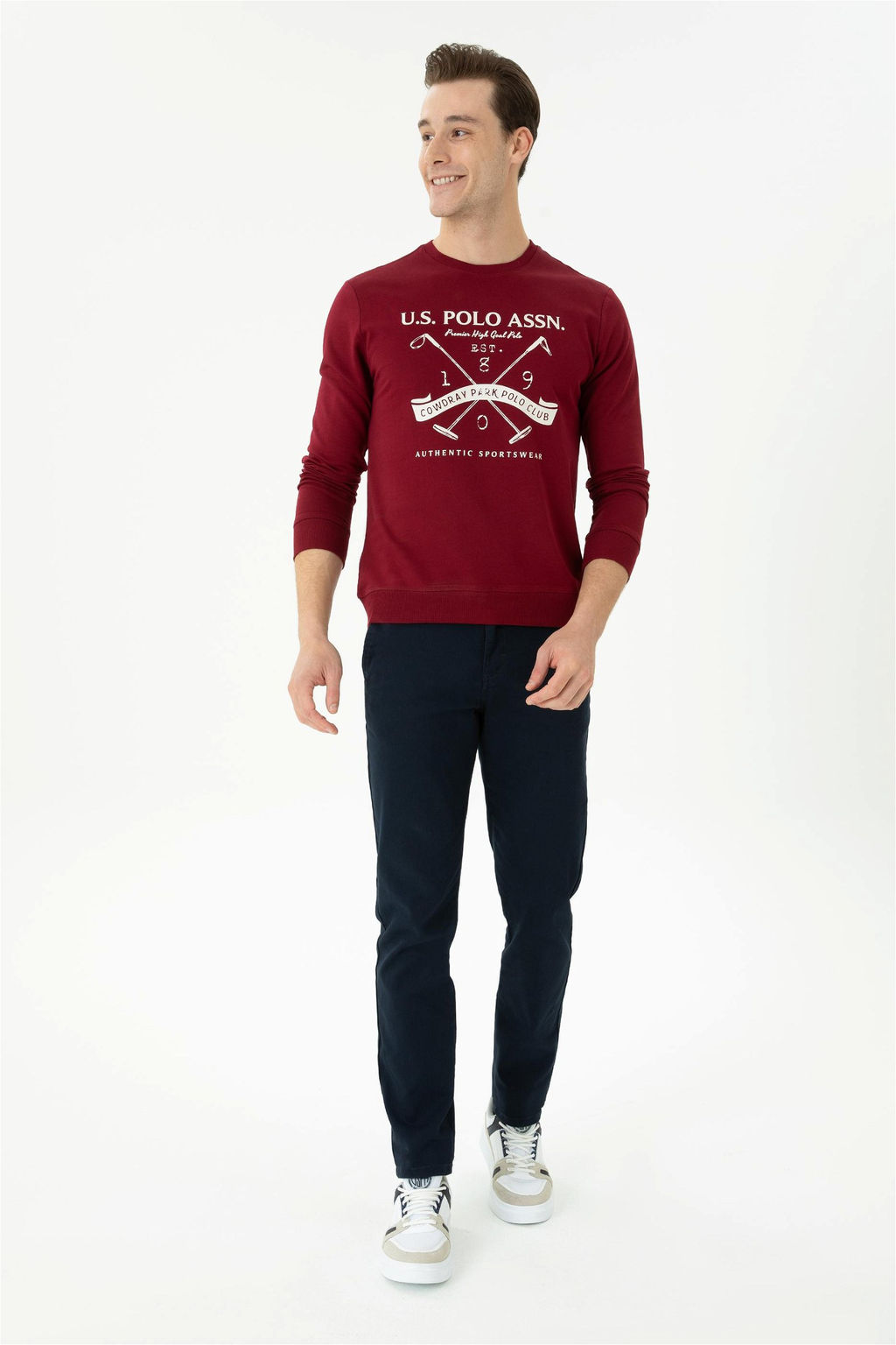 Мужской бордово-красный свитшот Неожиданная скидка в корзине - U.s. polo assn фото 4