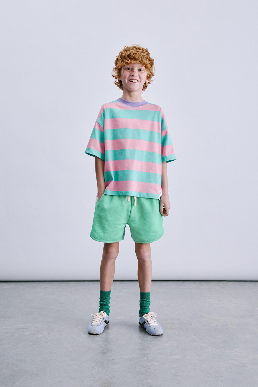 BERMUDA COLOR BLOCK / Verde - Zara фото 7