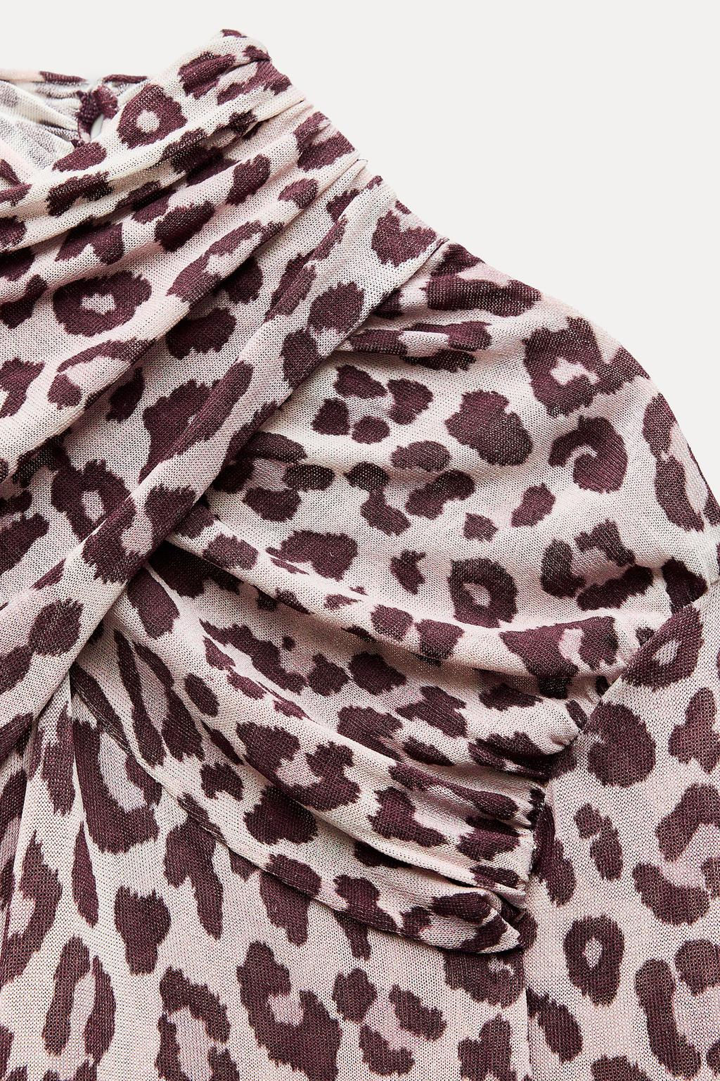 ANIMAL JACQUARD KNIT TOP - Zara фото 8