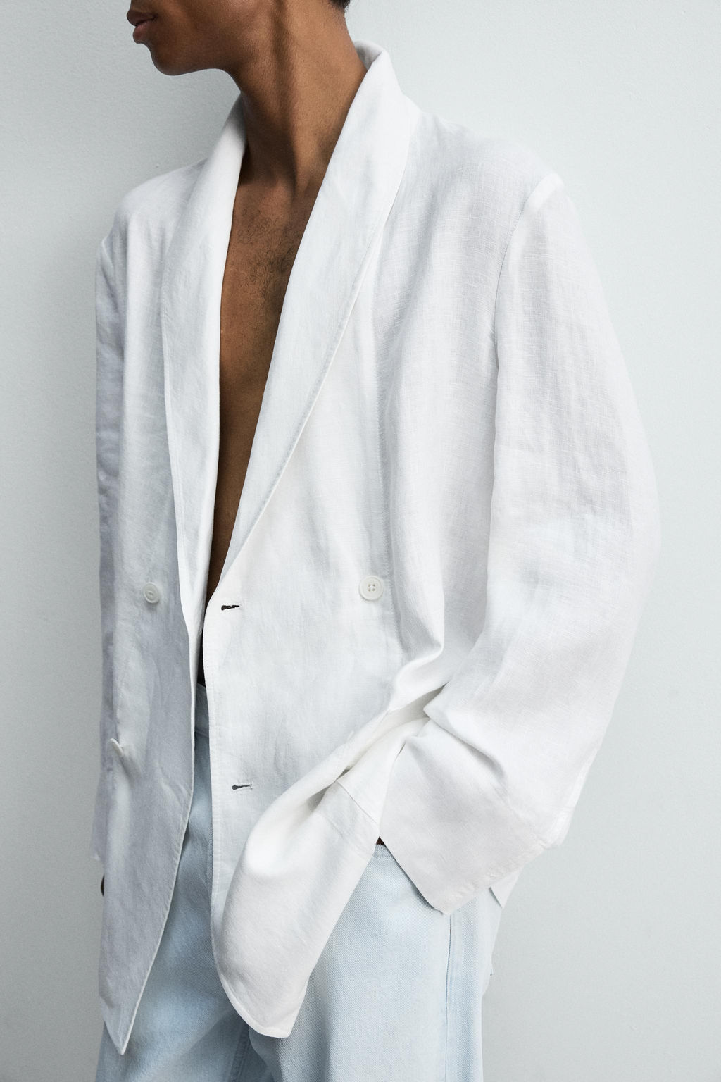 RELAXED FIT LINEN BLAZER - Zara фото 7