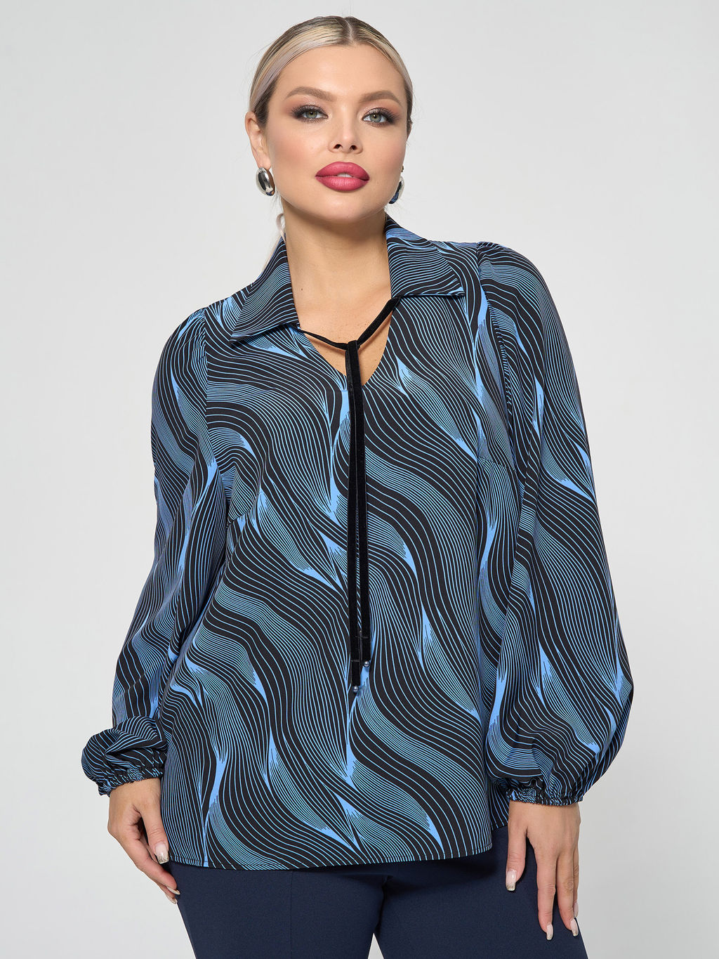 Блузка 0059-27п кремово-белый - Dora фото 14