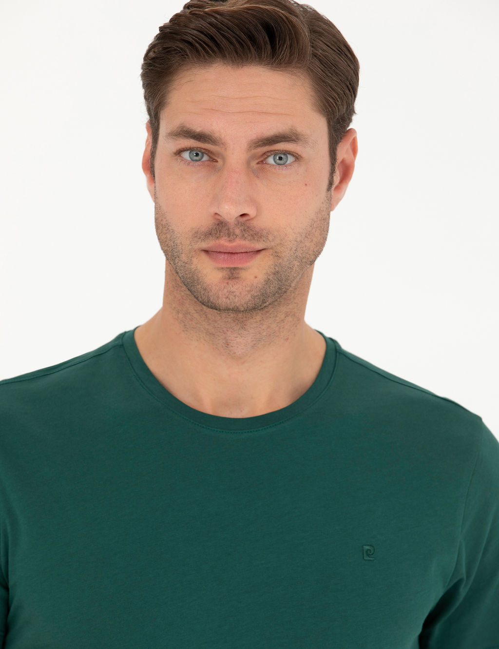 Koyu Ye_il Slim Fit Basic Ti__rt