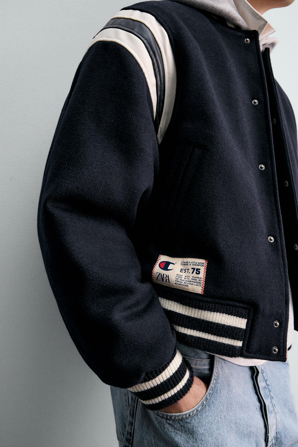 CHAMPION® X ZARA PADDED BOMBER JACKET  фото 6