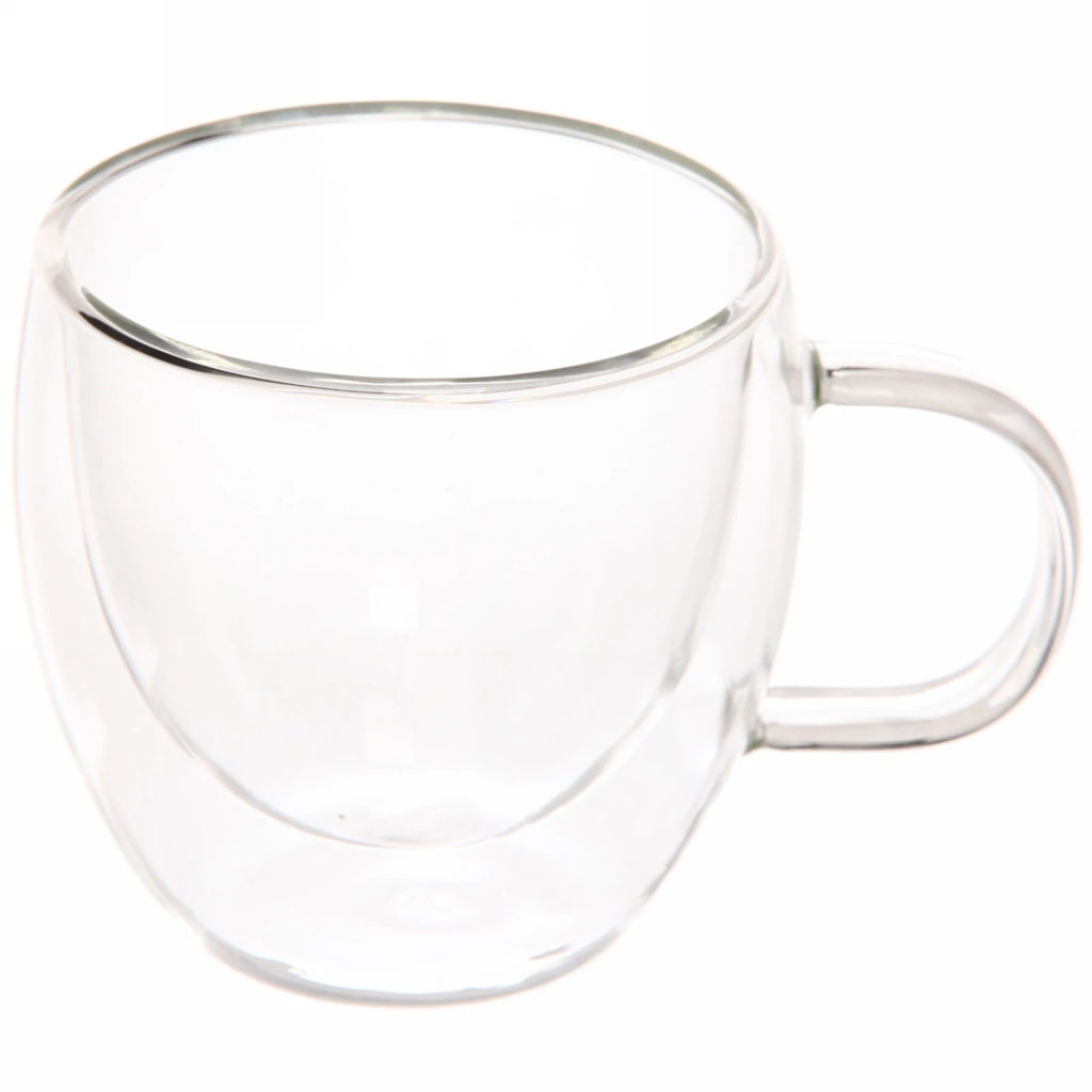 Цена за 2 шт. Кружка стеклянная с двойными стенками 220мл "Хай-Тек" LCWB1314