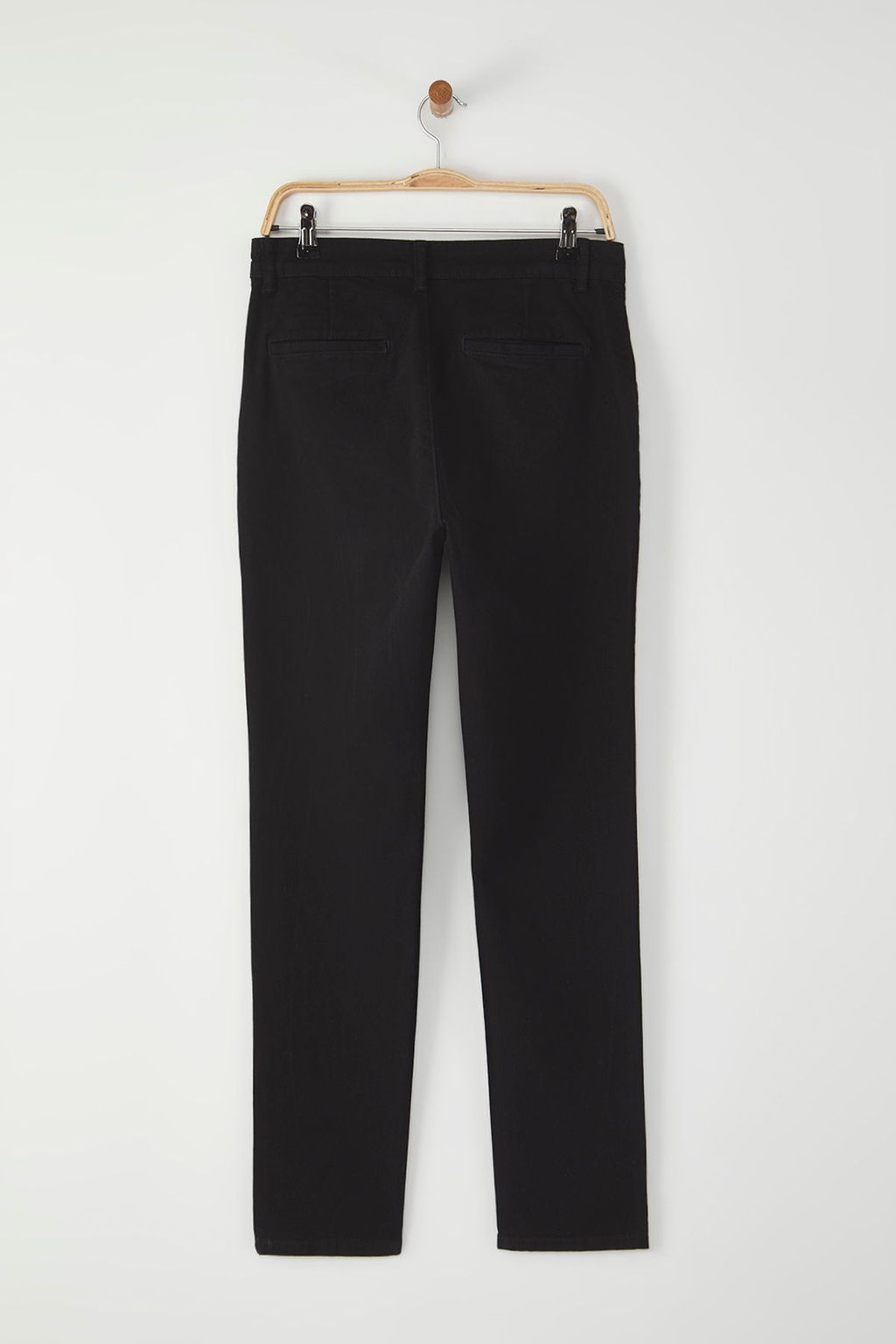 Siyah Slim Fit Basic Chino Esnek Gabardin Pantolon TMNSS25PL00018