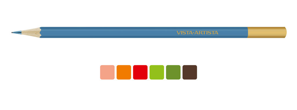 VISTA-ARTISTA Extra Fine VWPB-06 Ботаника Акварельные карандаши набор заточенный 8 х 6 цв. 01 Подсолнух  фото 4