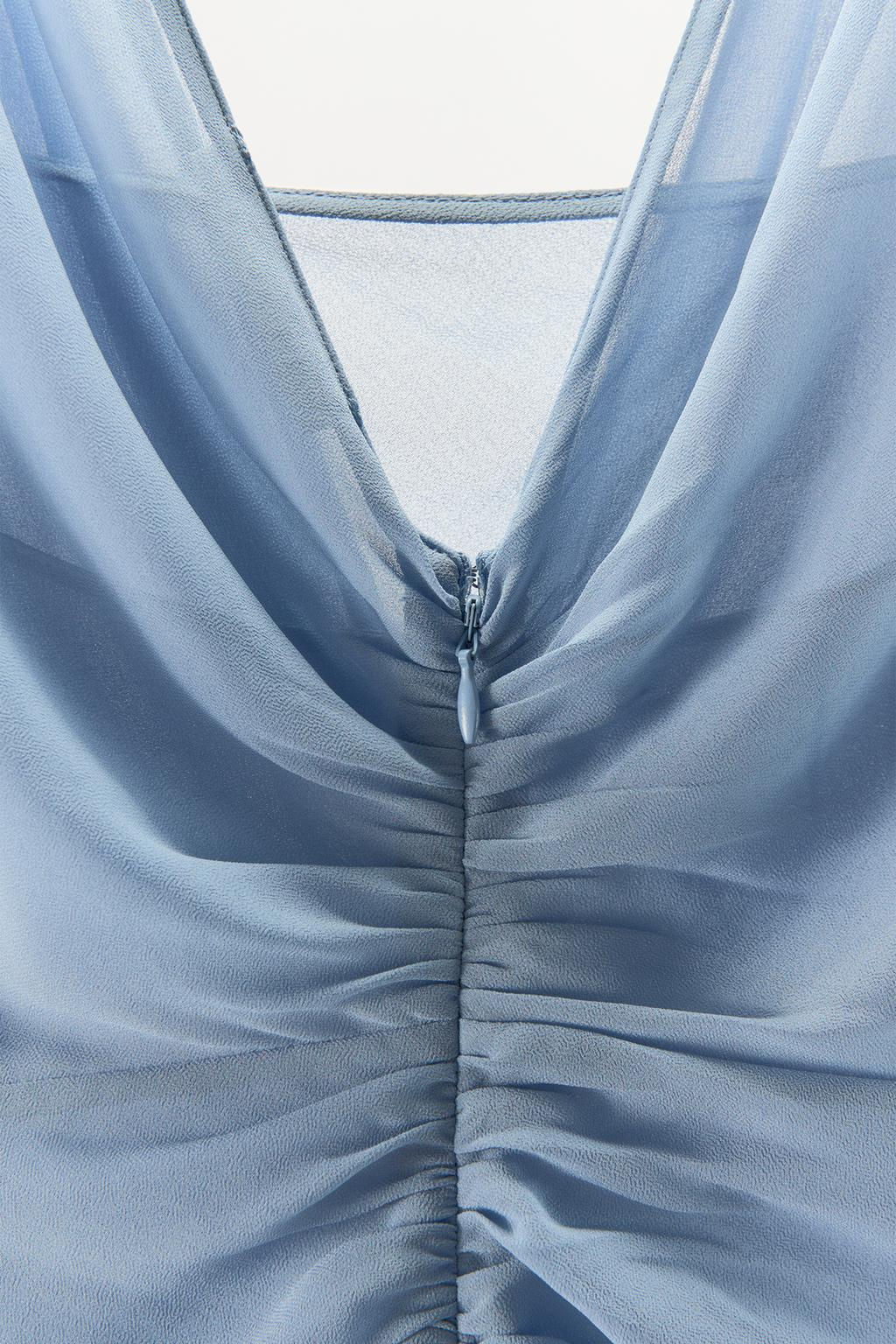 GEORGETTE DRAPED DRESS - Zara фото 5