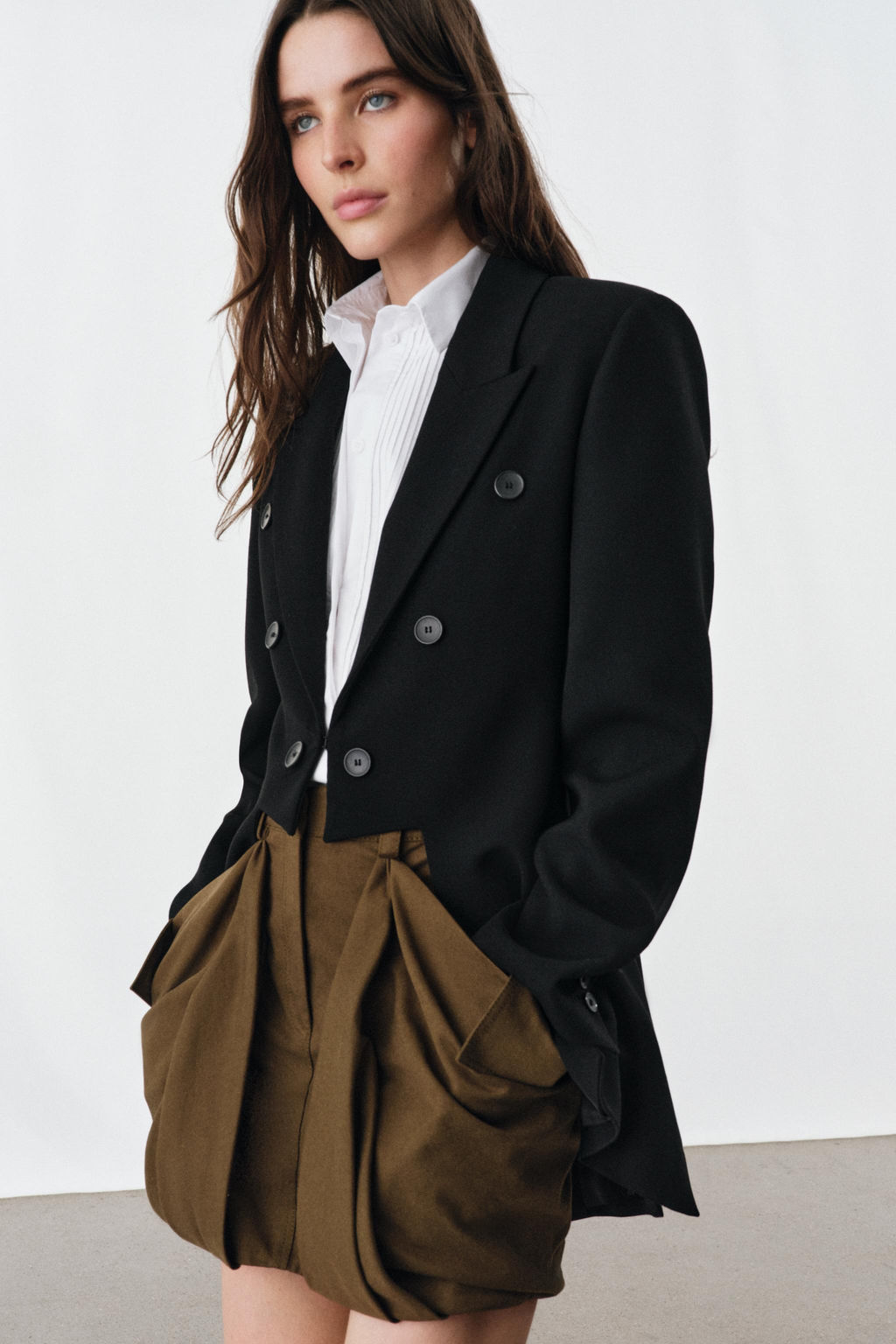 BLAZER ASIM?TRICA ZW COLLECTION / Negro - Zara фото 12