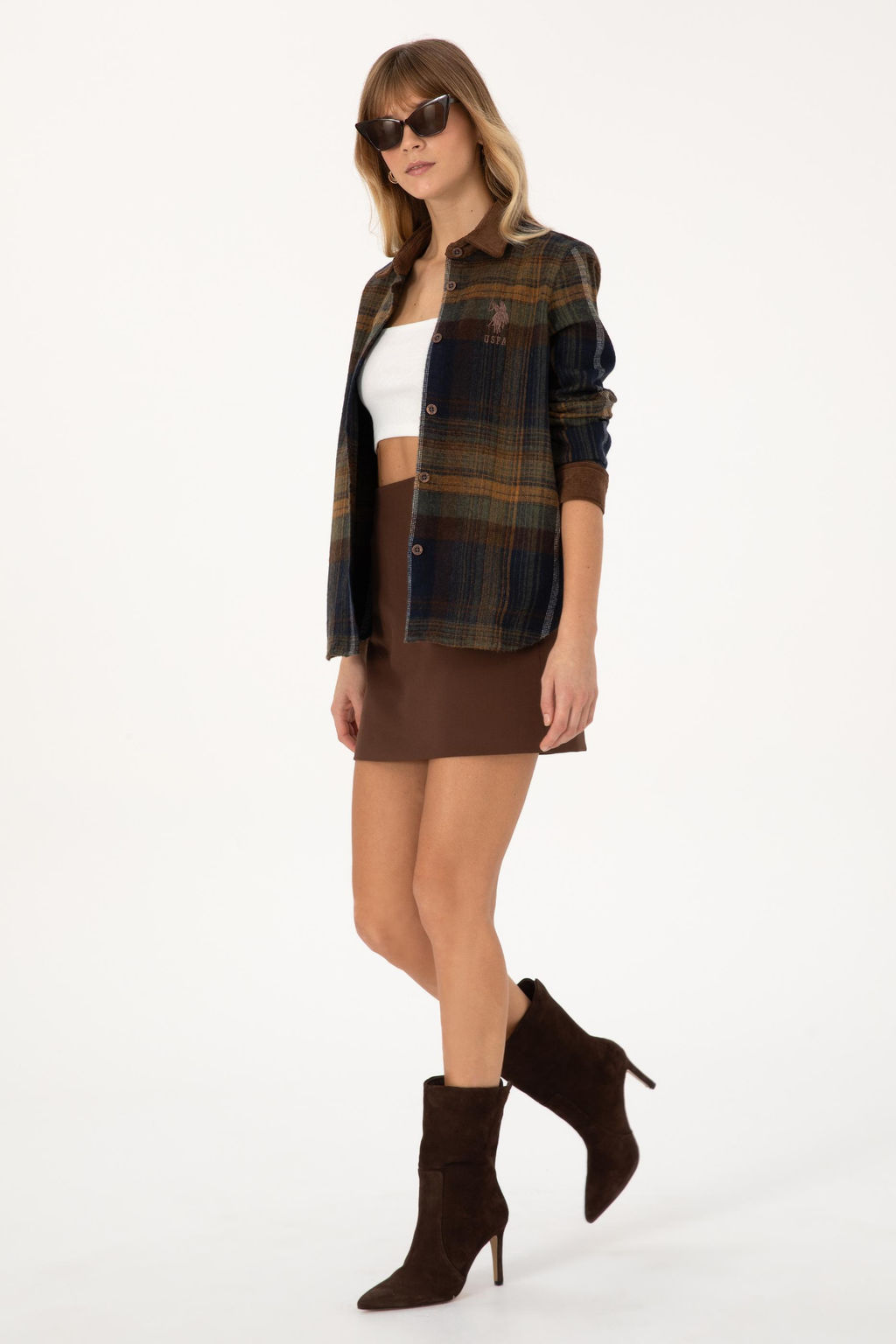 Kad_n Kahverengi Uzun Kollu G_mlek - U.s. polo assn фото 4